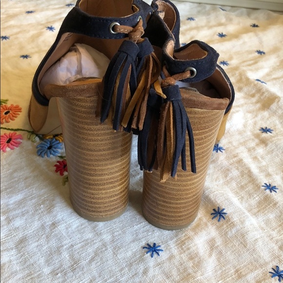 Halogen Suede Stacked Heels - Picture 3 of 8